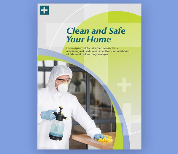 Free Clean and Safe Flyer Template