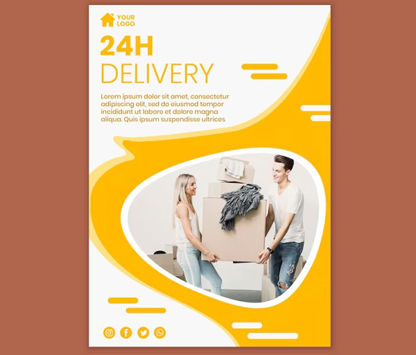 Free House Moving Flyer Template