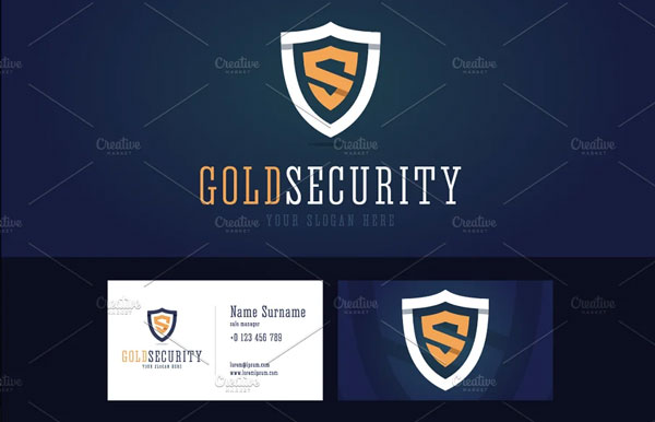 Gold Security logo Design Template