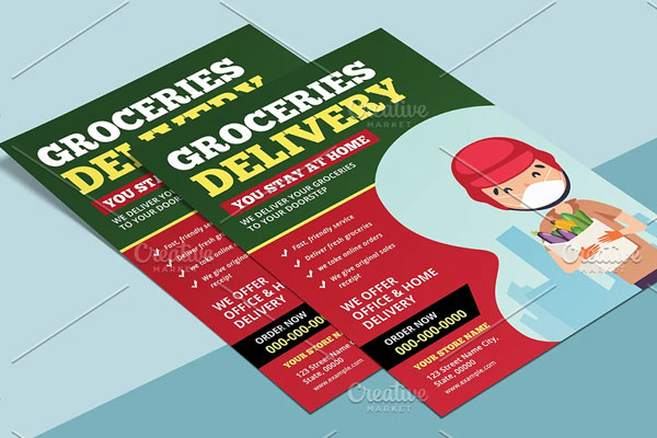 Groceries Delivery Flyer Design