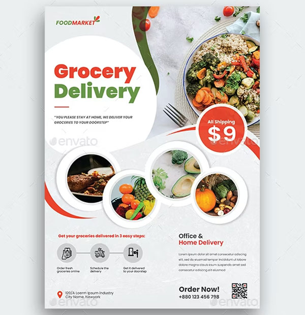 Grocery Delivery Service Flyer Design
