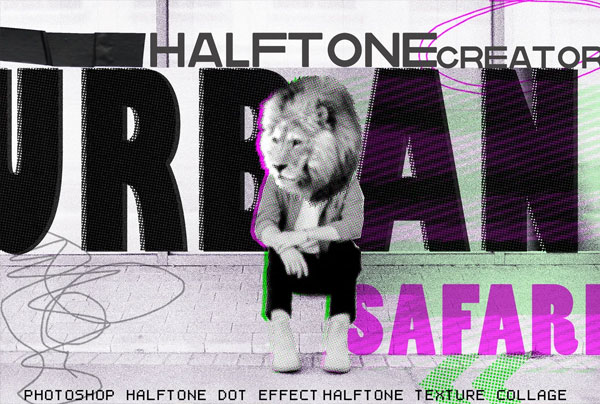 Halftone Dot Collage Creator
