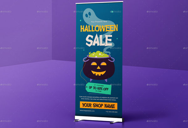 Halloween Sale Rollup Banner