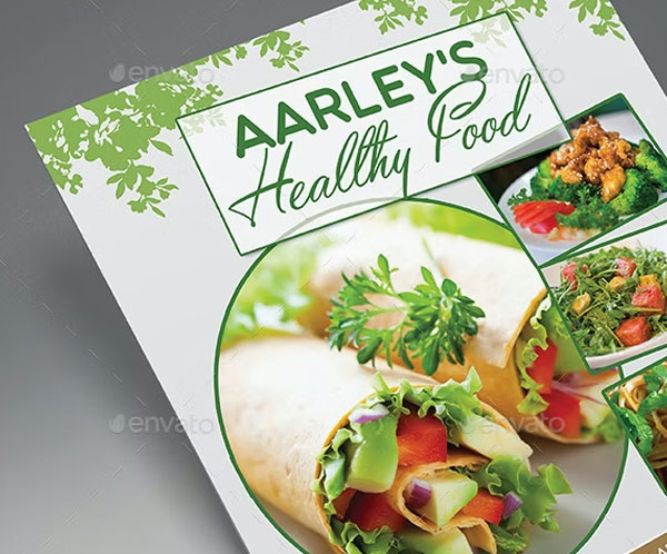 Healthy Food Menu Flyer Best Template