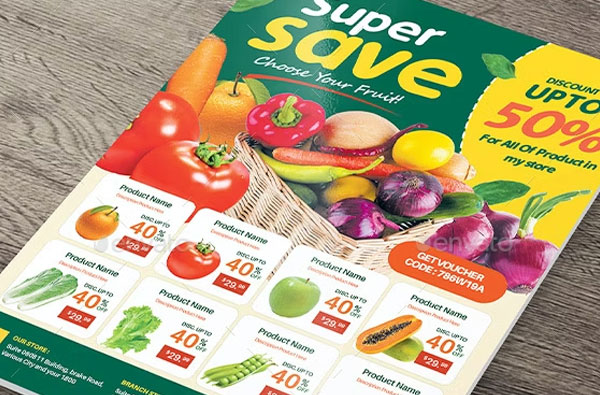 Healthy Food Product Flyer Template