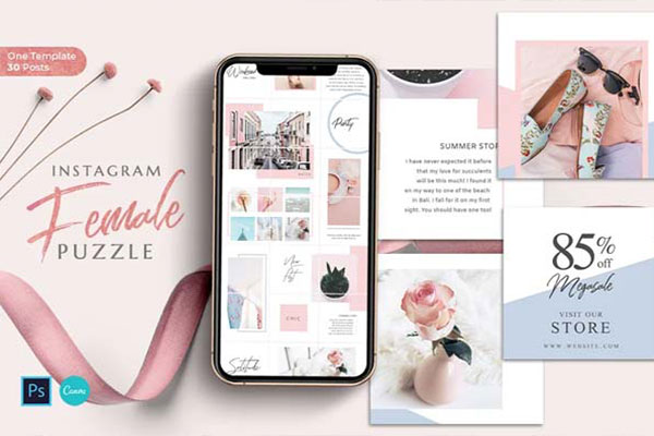 Instagram Puzzle Templates