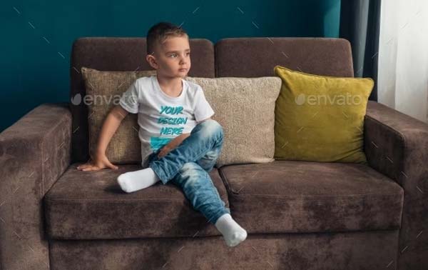 Kids T-Shirt Mockup Photoshop Template