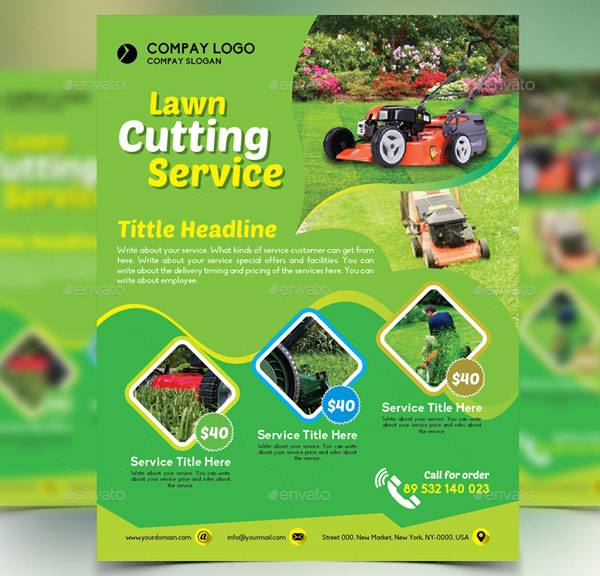 Lawn Cutting Service Flyer Templates