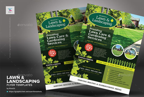 Lawn and Landscaping Flyer Editable Templates