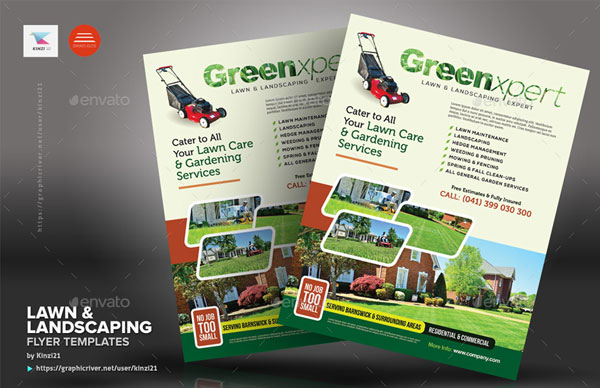 Lawn and Landscaping Flyer Templates

