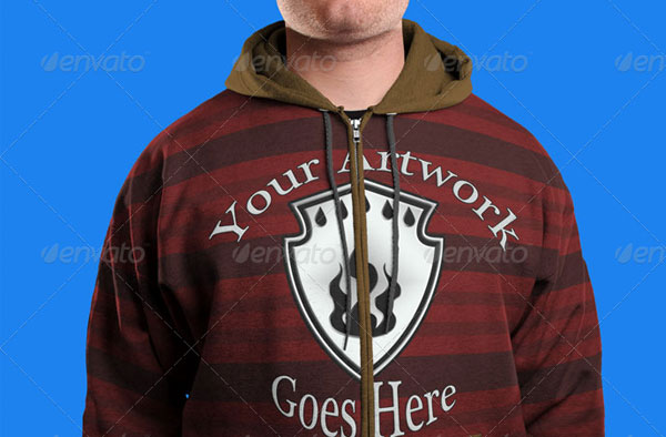 Male Hoodie With Model Mockup