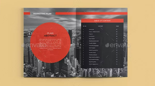 Marketing Plan Brochure Editable Template