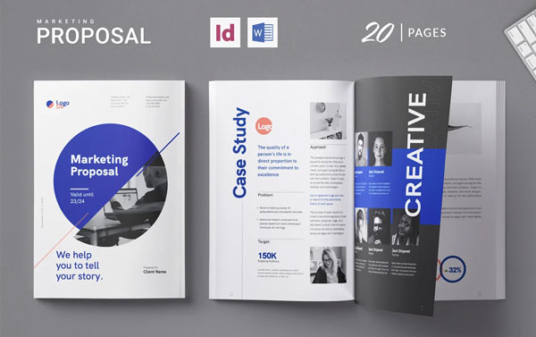 Marketing Proposal InDesign, Word Brochure Template