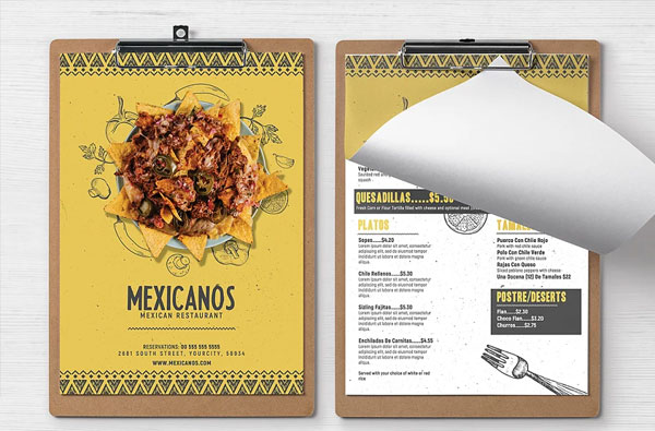 Mexican Food Menu Flyer Template