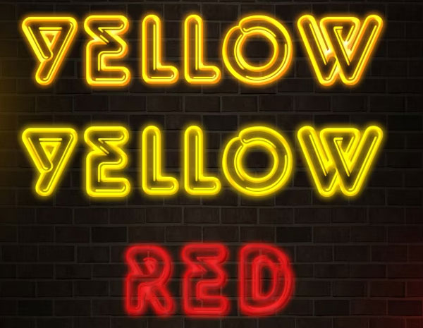 Neon Sign Text Styles