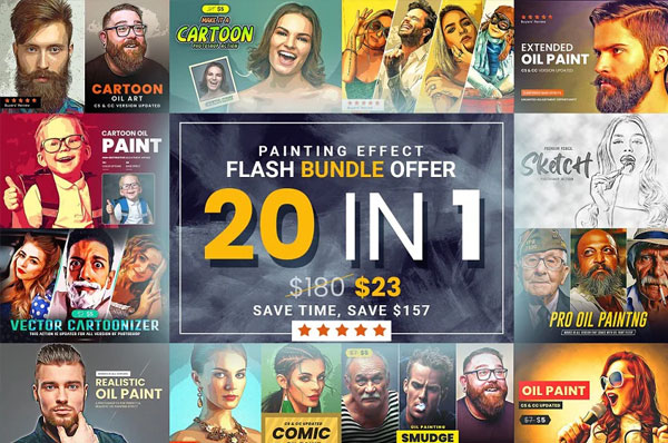 Oil Paint Photoshop Actions Free Download