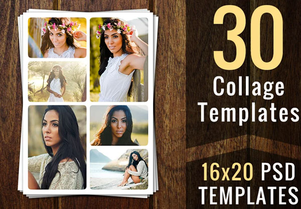 Photo Collage Templates PSD Template