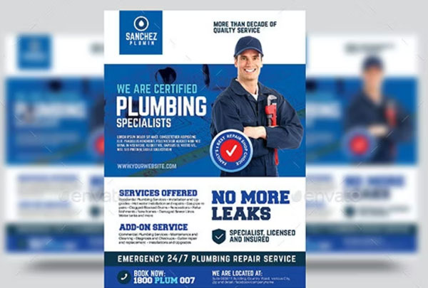Plumbing Company Promotional Flyer Design