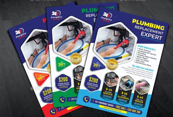 Plumbing Service Flyer Design