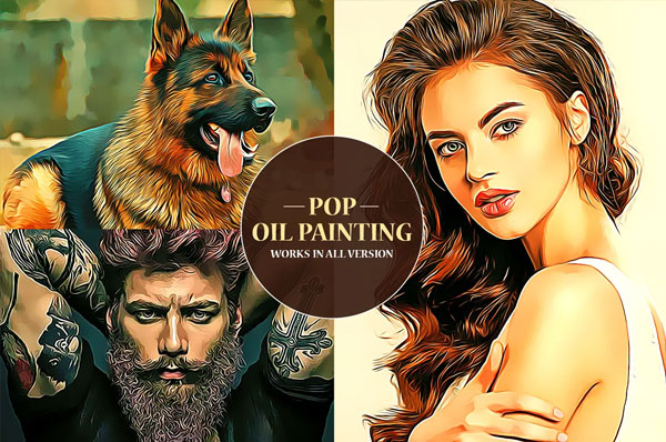 Pop Oil Painting PSD Effect