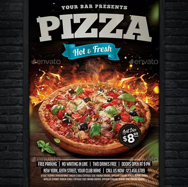 Printable Pizza Flyer Template