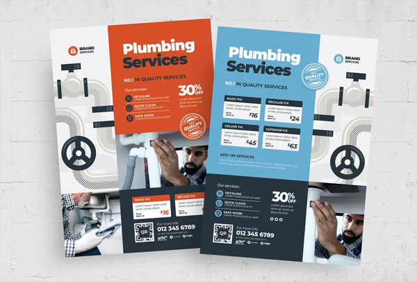 Professional Plumbing Service Flyer Template