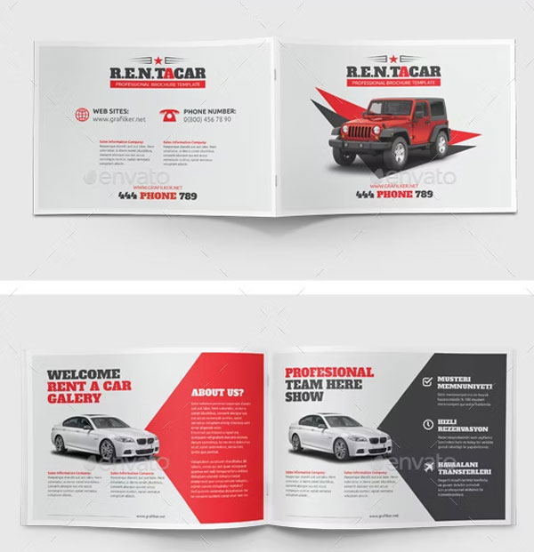 Rent A Car Brochure Templates