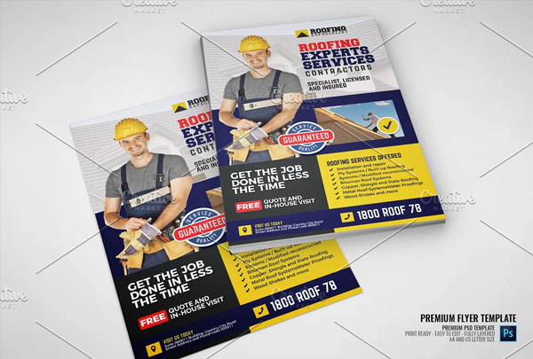 Roofing Installation and Repair Flyer Template