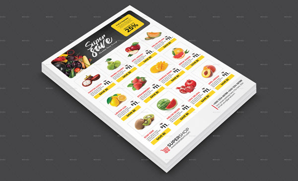 Supermarket Flyer Editable Template