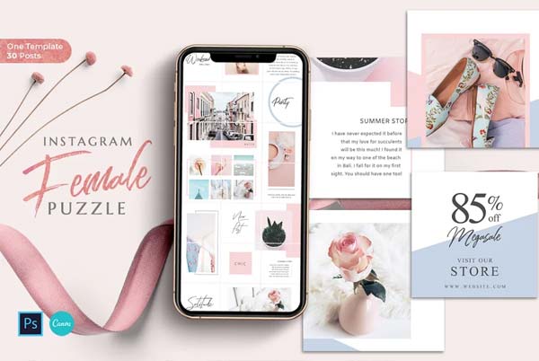 Weekend Fashion Instagram Puzzle Template