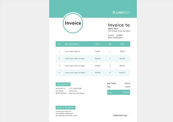 Word Invoice Template