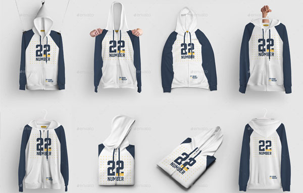 Zipper Hoodie Mockup PSD