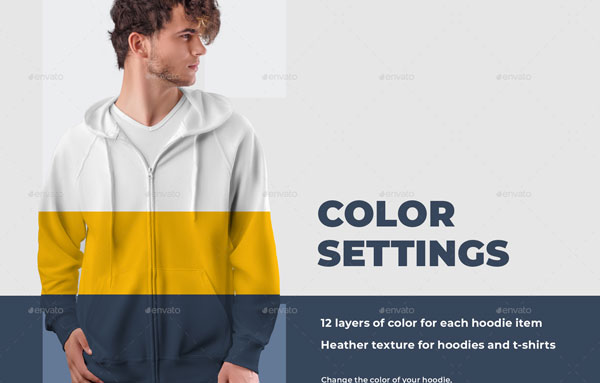 Zipup Hoodie Mockup PSD Free