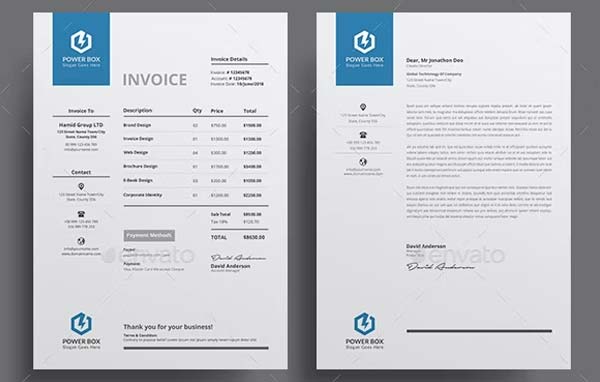 Blank Invoice Editable Template