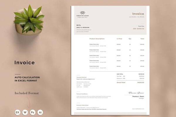 Business Travel Invoice Templates