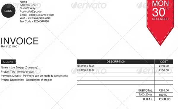 Commercial Service invoice In Excel