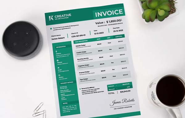 Creative Blank Invoice Template Word Download
