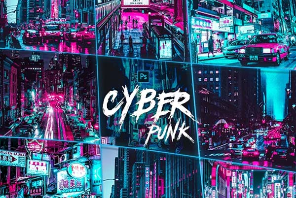 Cyberpunk Cinematic Photoshop Actions