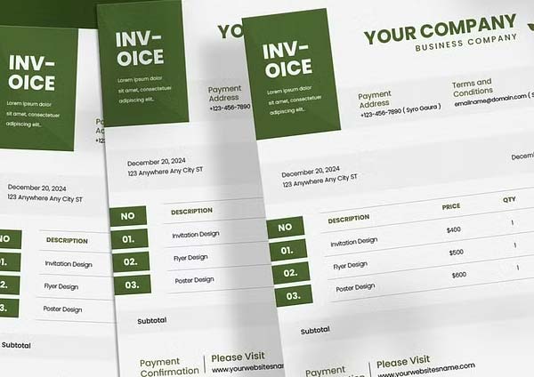 Editable Commercial Invoice Template PDF