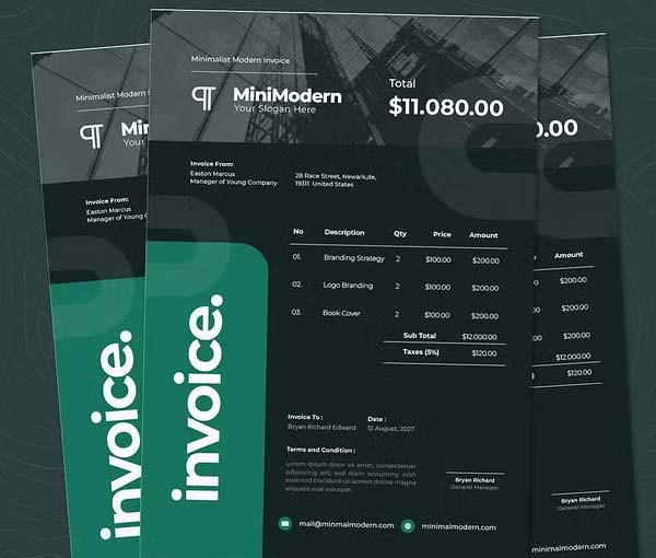 Excel Commercial Invoice Editable Template Download