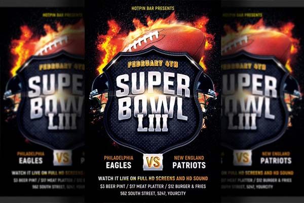 Football Super Bowl Flyers Bundle