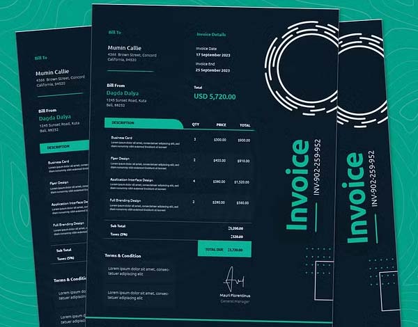 Free Editable Commercial Invoice Template Excel