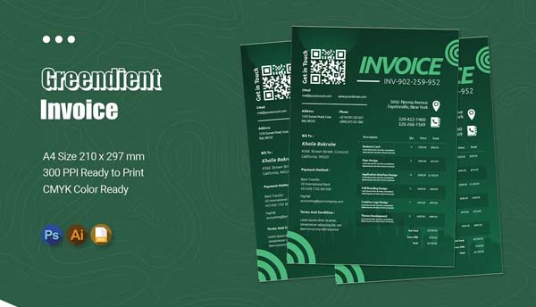 Modern Invoice Template PDF