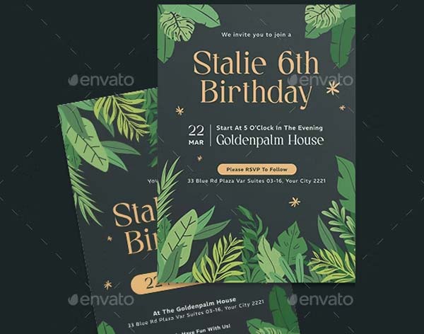 Printable Birthday Invitation Template