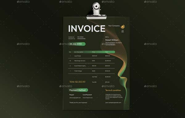 Printable Invoice Template Excel Download