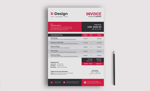 Professional Corporate Business Invoice