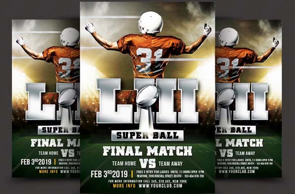 Professional Football Flyer Template