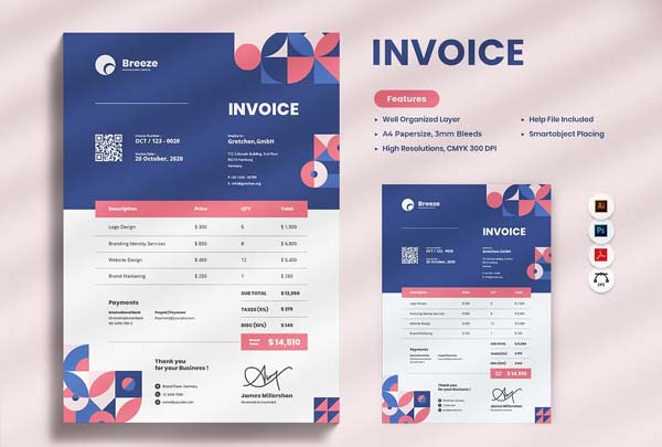Purchase Invoice Template Word, Excel, PDF Download