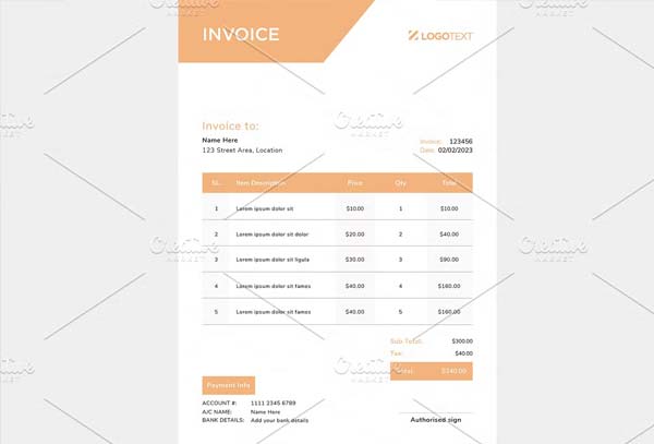 Simple Invoice Template Free Download