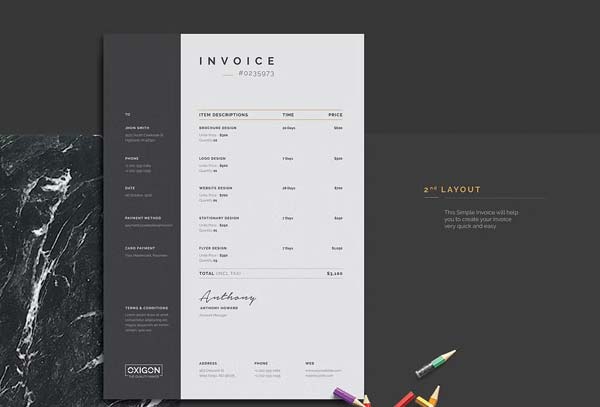 Simple Invoice Word Template
